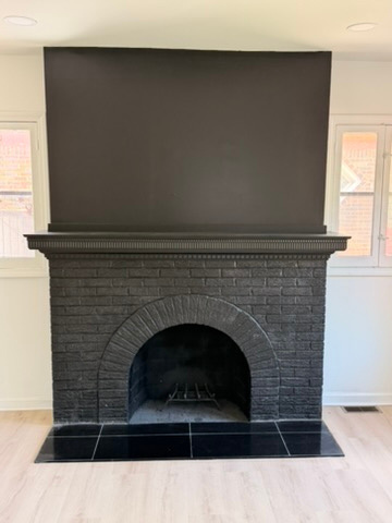 Fireplace after renovation